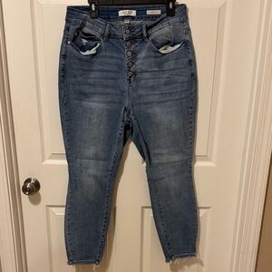 Judy Blue High Rise Button Fly Jeans - Blue